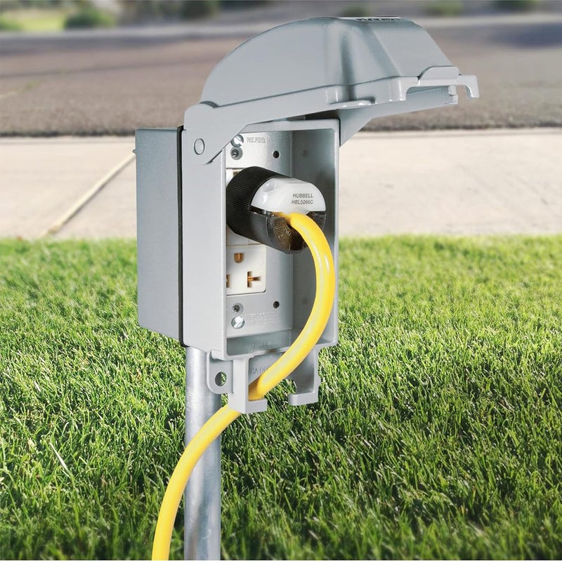 TayMac MX3200 RaynGuard Extra Duty Metal Weatherproof In-Use Cover, 1-Gang, Gray - Image 2
