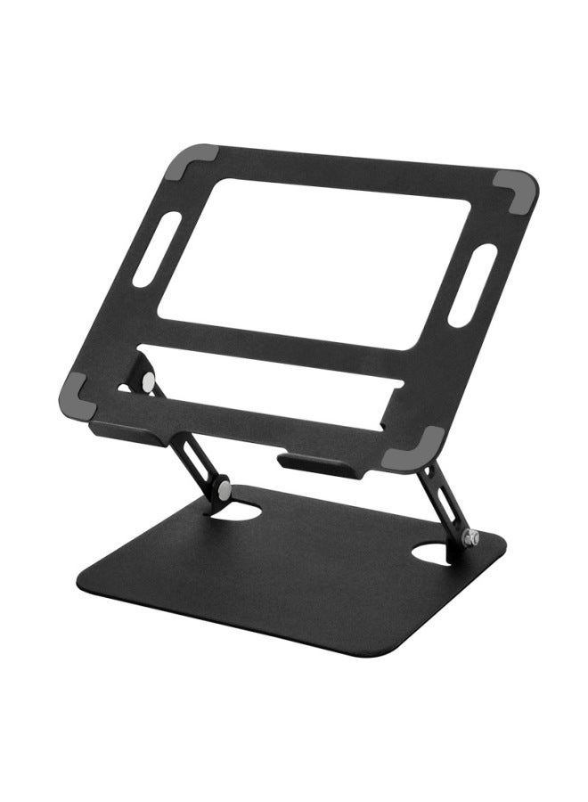 Digital Computer Stand Computer Desk Riser Holder Laptop Stand Adjustable Desktop Riser Lift-Color:Folding-black ] - Image 1