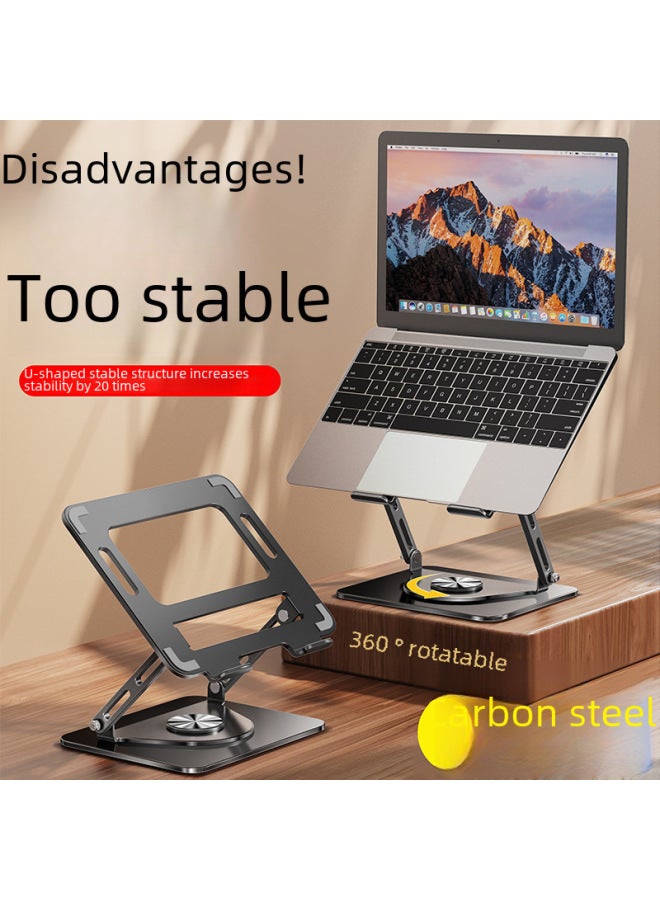 Digital Computer Stand Computer Desk Riser Holder Laptop Stand Adjustable Desktop Riser Lift-Color:Folding-black ] - Image 2