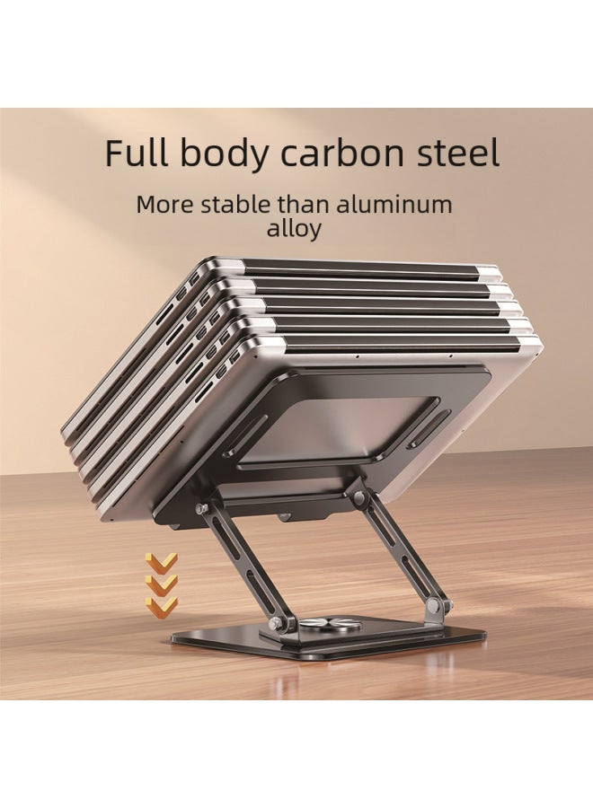 Digital Computer Stand Computer Desk Riser Holder Laptop Stand Adjustable Desktop Riser Lift-Color:Folding-black ] - Image 4