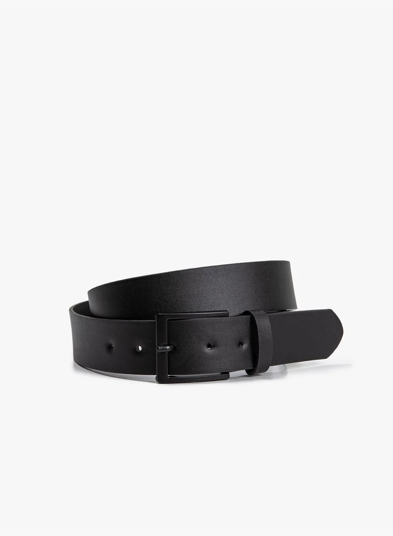 KOTON Faux Leather Belt Metal Buckle Detailed