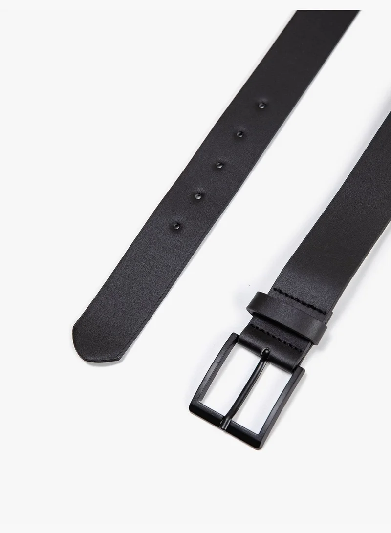 KOTON Faux Leather Belt Metal Buckle Detailed