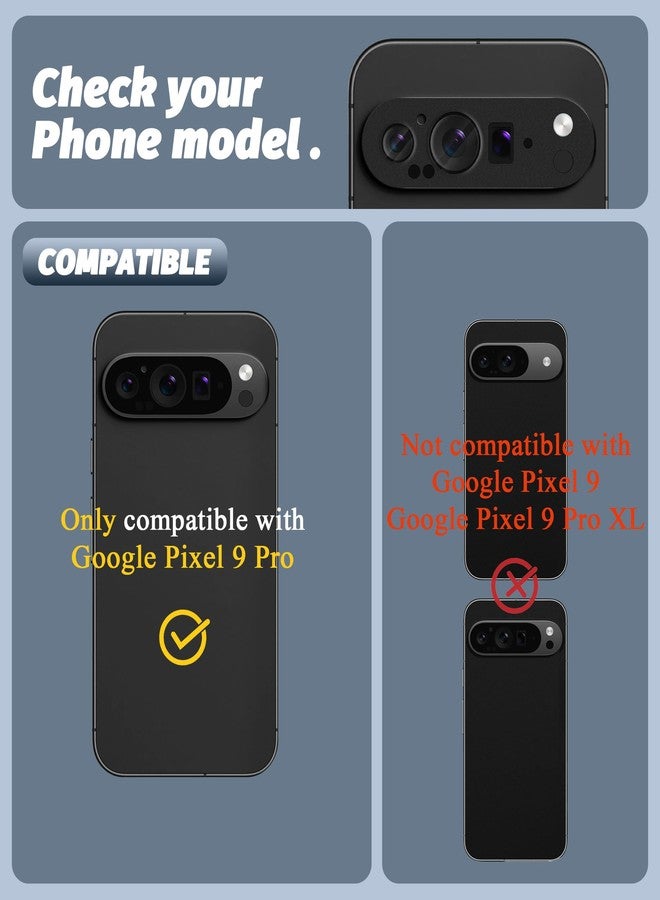 Orzero (2 Pack) Camera Lens Protector Compatible for Google Pixel 9 Pro (Not for XL/Fold Model) Protector de Cámera Premium Metal and Glass Precise Camera Cutouts High Definition Anti-Scratch (Black) - Image 2