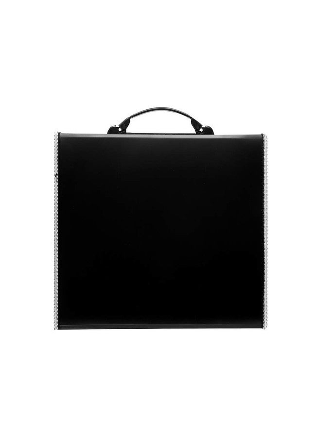 SHB Plastic Presents The Plastic File 13 Folder F|C Expanding Bag with Handle 1111 (Set of 1) - Sturdy Black Document Storage Solution for Organizing Files and Papers On-The-Go - Image 3