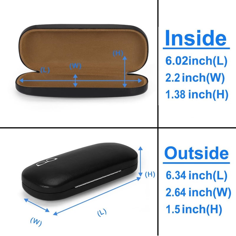 RayLove Unisex Hard Shell Eyeglasses Cases, Protective Case For Glasses - Image 3
