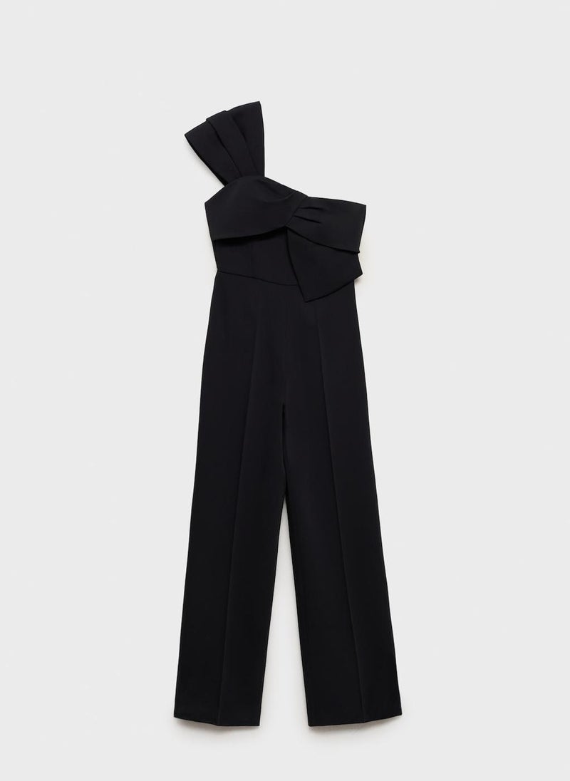MANGO - Long Draped Neckline Jumpsuit - Image 1