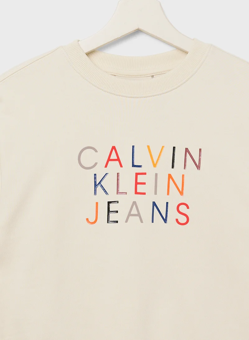 Calvin Klein Jeans Youth Logo Graphic Sweatshirt