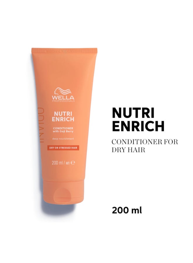 Wella Professionals Invigo Nutri-Enrich Deep Nourishing Conditioner - Instantly Moisturizes Dry, Stressed Hair With Goji Berry (200 Ml) - Image 2