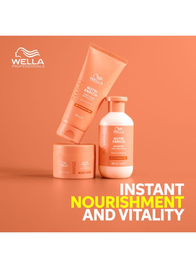 Wella Professionals Invigo Nutri-Enrich Deep Nourishing Conditioner - Instantly Moisturizes Dry, Stressed Hair With Goji Berry (200 Ml) - Image 4