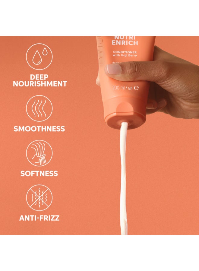 Wella Professionals Invigo Nutri-Enrich Deep Nourishing Conditioner - Instantly Moisturizes Dry, Stressed Hair With Goji Berry (200 Ml) - Image 3