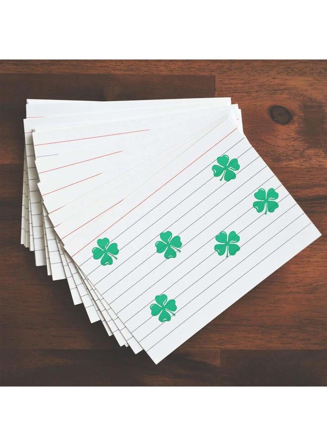 2000 Plus St. Patrick's Day Four Leaf Clover Self Inking Teacher Rubber Stamp - Green Ink - Image 4