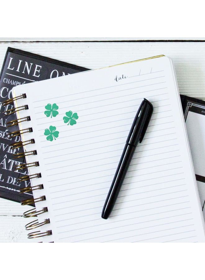 2000 Plus St. Patrick's Day Four Leaf Clover Self Inking Teacher Rubber Stamp - Green Ink - Image 5