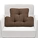 TANYOO Back Pillow for Recliner Lumbar Support Pillow Soft and Fluffy Back Support Cushion Thick Lumbar Cushion for Chairs ReclinersSofa Couch and Bed for Pain Relief Brown - Image 2