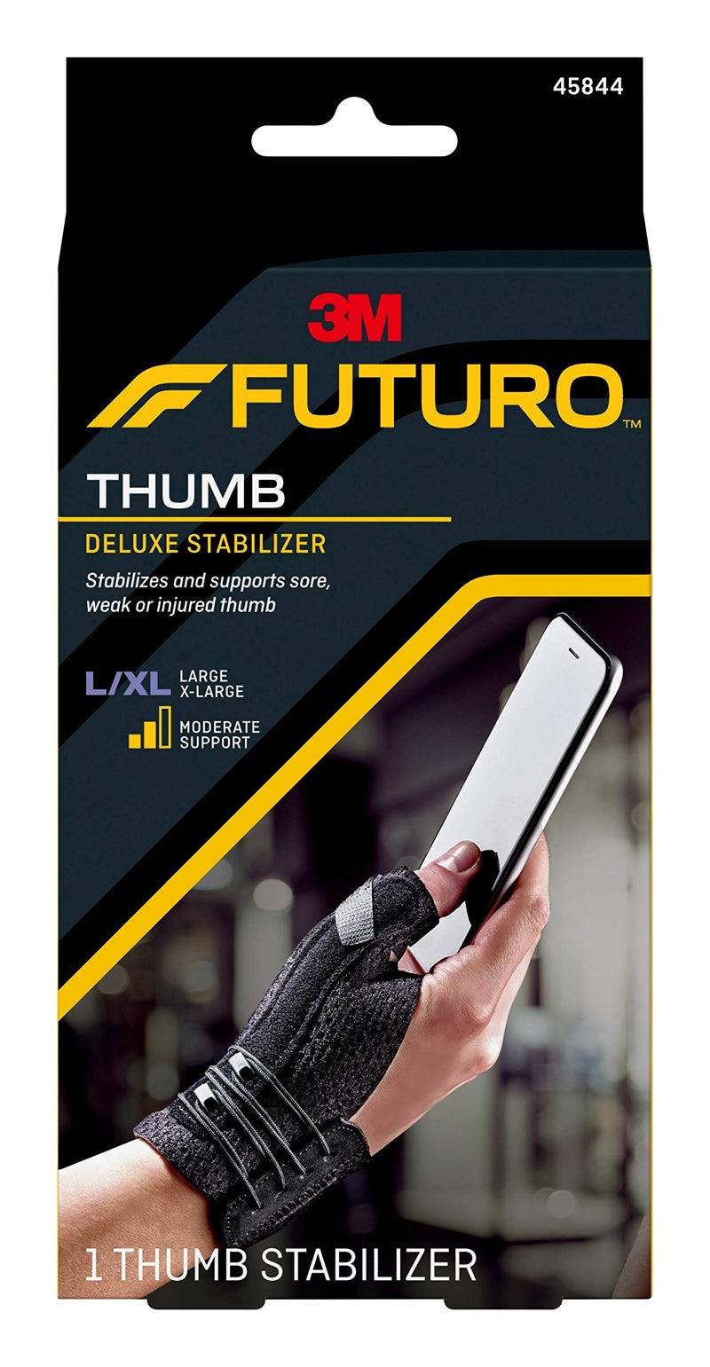 FUTURO FUTURO Deluxe Thumb Stabilizer, Improves Stability, Moderate Stabilizing Support, Large/X-Large  - Image 1