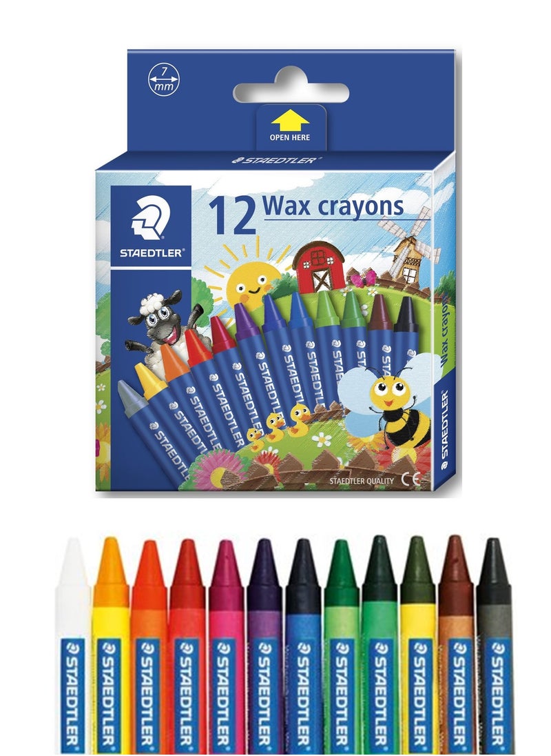 STAEDTLER أقلام شمعية متعددة الألوان مكونة من 12 قطعة  - Image 1