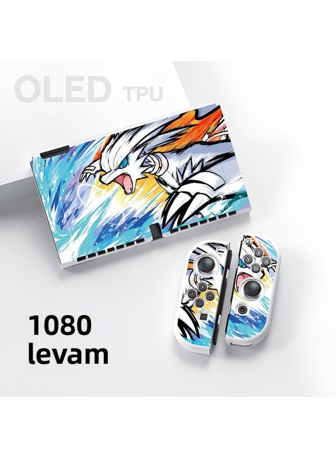 Switch Oled Protective Shell TPU Soft Shell Manufacturer Split Protective Cover OLED Color Shell Manufacturer-Product Color:907 Dolls-TPU Soft Case-OLED - Image 5