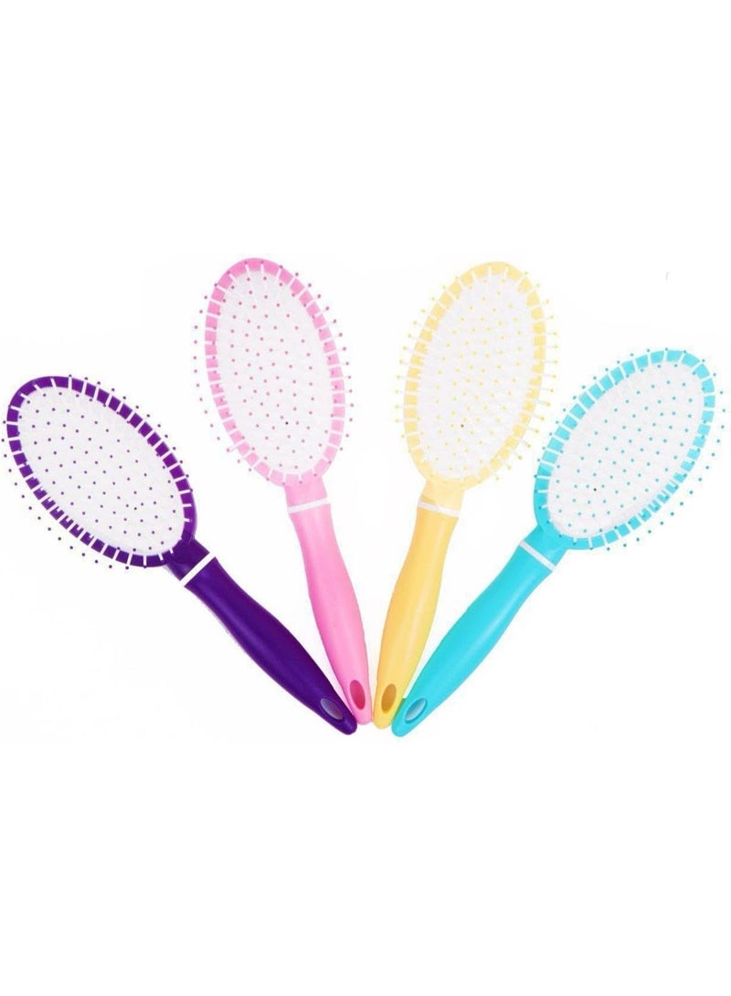 فرشاة شعر وسادية احترافية لفك التشابك وتصفيف الشعر – Cushion Paddle Brush لتدليك فروة الرأس – فرشاة شعر بلاستيك بكرات حماية – مضادة للهيشان للشعر الطويل والمتوسط – مناسبة للشعر الكيرلي والمفرود – فرشاة تمشيط يومية بمقبض مريح ووسادة مطاطية مرنة بفتحة تهوية - Image 3