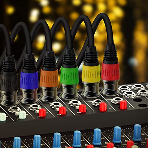 AuxLink XLR Cables, XLR Microphone Cable 6 ft 4 Pack, Gold-Plated 3-pin XLR Speaker Cable Male to Female Balanced Mic Cable - Image 5