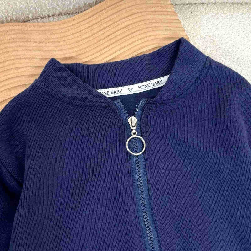Children'S Coat New Jacket For Boys And Girls Baby Middle-Aged Children Striped Zipper Shirt All-Match Simple Casual Cardigan - Image 3