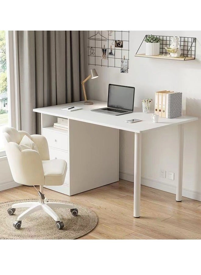 رافين تصميم حديث مكتب الكمبيوتر بسيطة مستطيلة الكتابة طاولة الدراسة مع أدراج التخزين محطة العمل الجدول لغرفة نوم مكتب منزلي 120x48x73 سم - Image 3