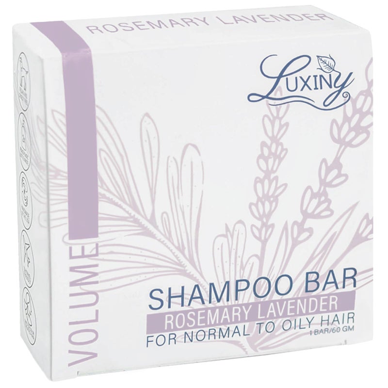 Luxiny Rosemary Lavender Volumizing Shampoo Bar Vegan SulfateFree Made in the USA with Rice Protein for Fine Hair EcoFriendly PlasticFree Up to 60 Washes