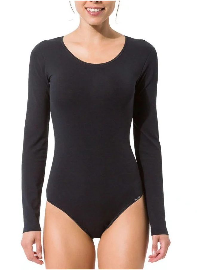 La Senza Skiny Bodysuit Long Sleeved Black