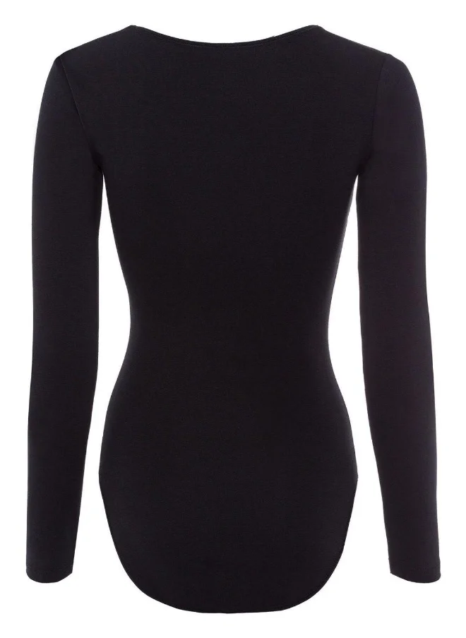 La Senza Skiny Bodysuit Long Sleeved Black