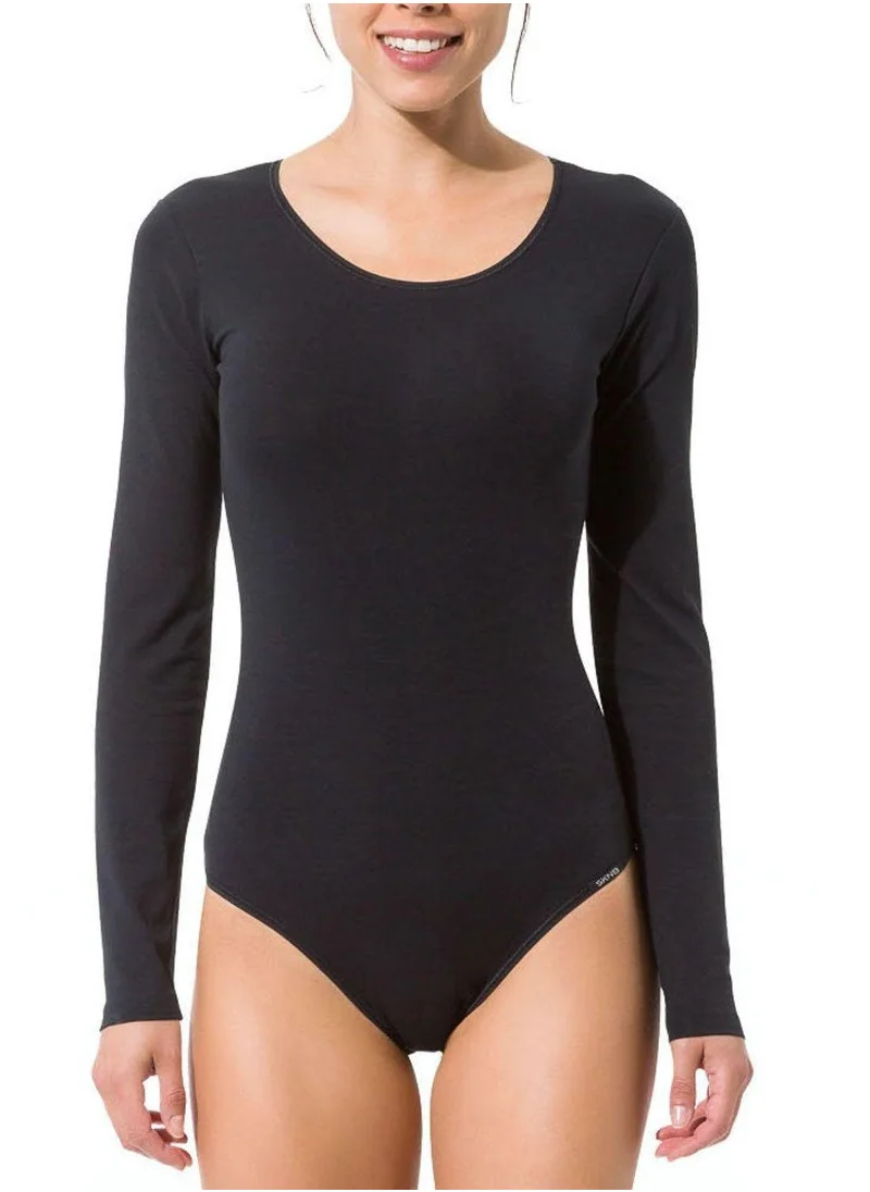 لا سينزا Skiny Bodysuit Long Sleeved Black