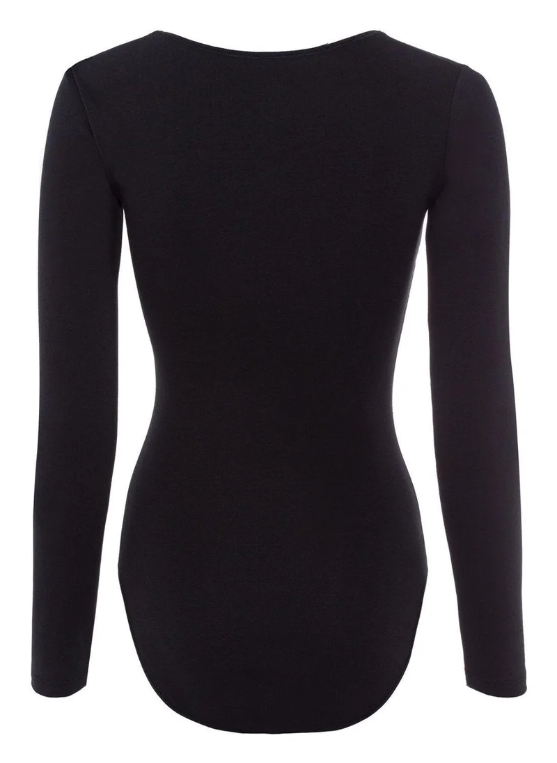 لا سينزا Skiny Bodysuit Long Sleeved Black