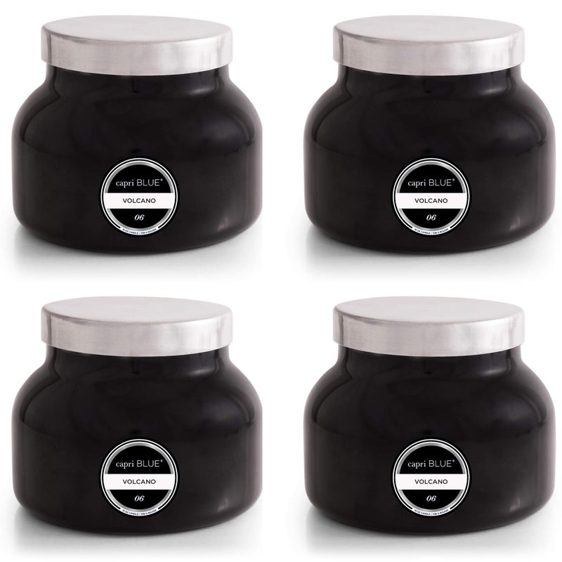 Capri Blue Candle  19 Oz 4 Pack  Volcano  Black