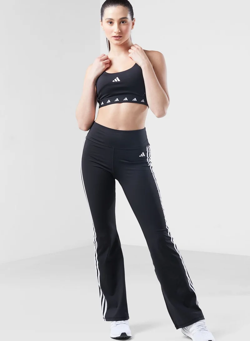 Adidas 3 Stripe Logo Flared Tights