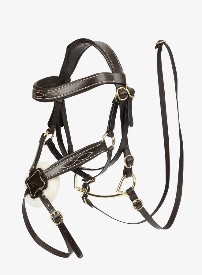 LeMieux Hobby Horse Grackle Bridle Brown - Padded Leather and Soft Lambswool - Educational Toy - Stuitable for Ages 8+ - Image 3