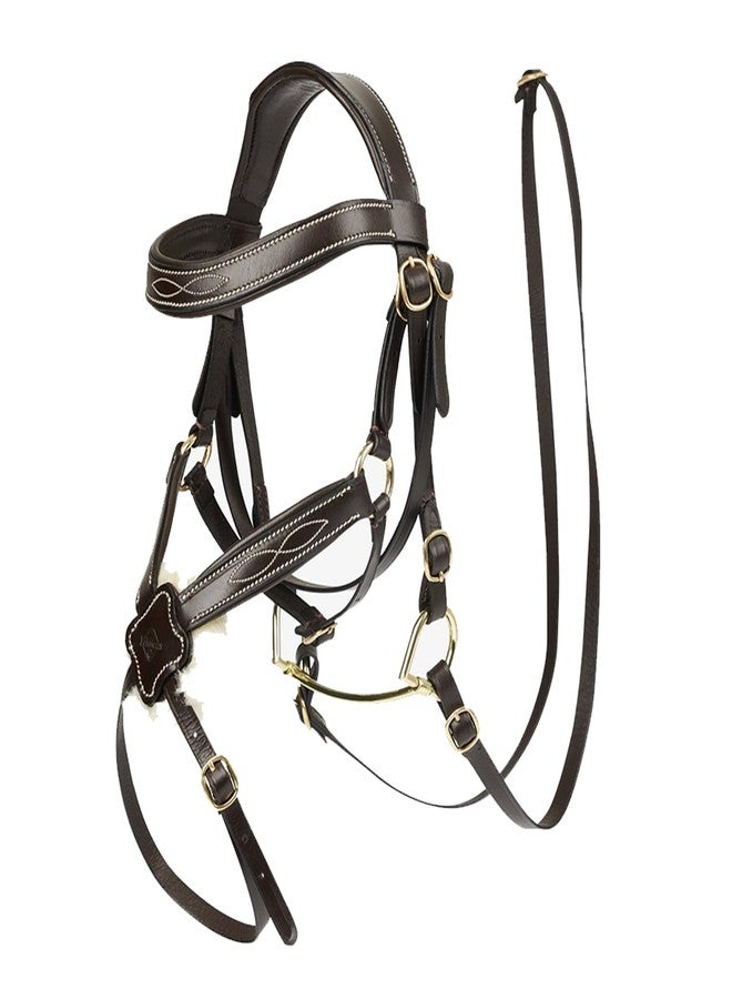 LeMieux Hobby Horse Grackle Bridle Brown - Padded Leather and Soft Lambswool - Educational Toy - Stuitable for Ages 8+ - Image 1