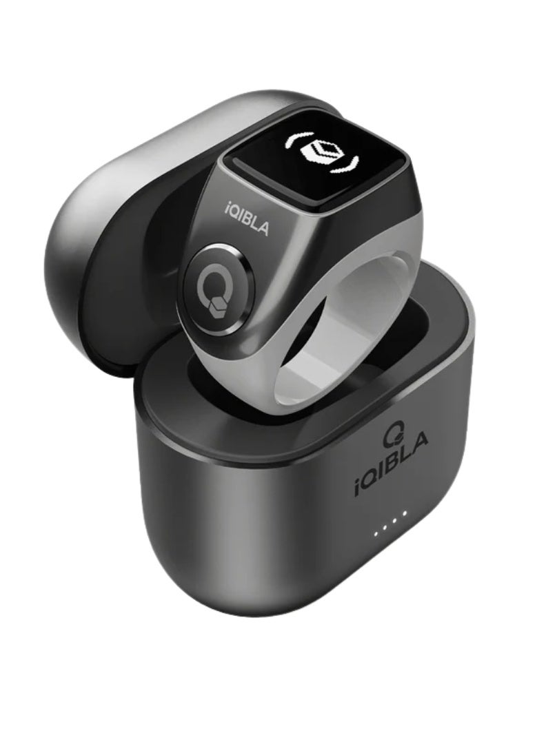 iQIBLA Smart Zikr Ring Jood 3 Air with Qibla Direction, Tasbih Counter, Prayer Reminder, Step Tracking & Charging Box - Image 3