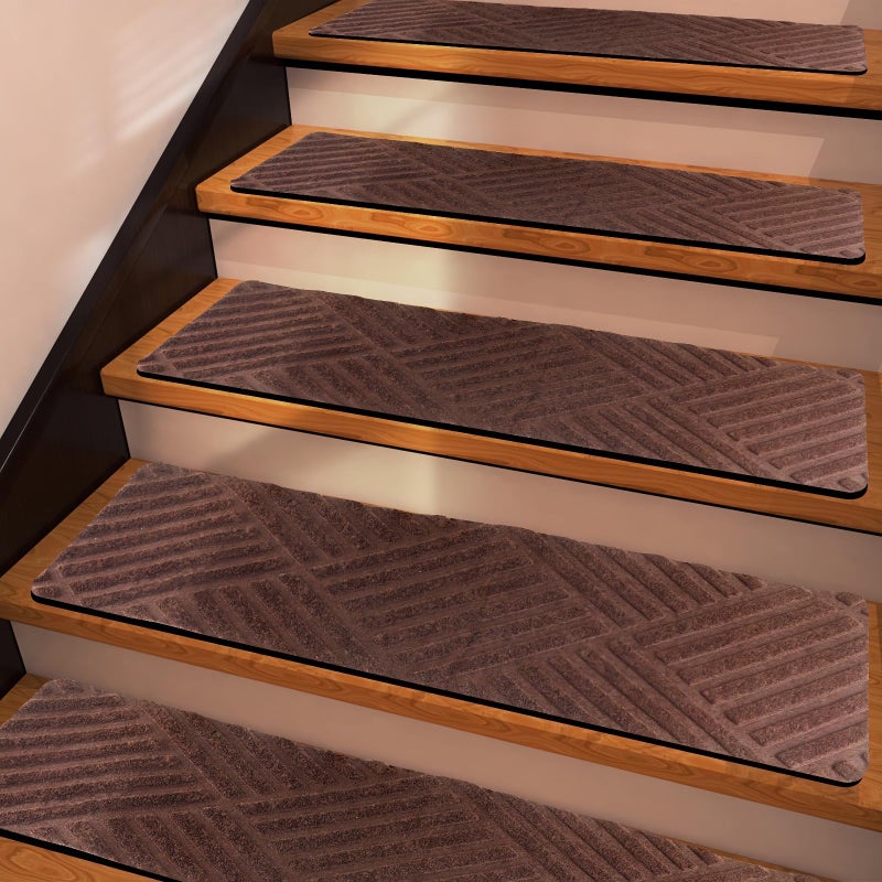 Demiwise Non Slip Stair Treads for Wooden Steps Indoor7 Pack 8 x 30 Non Slip Carpet Stair Treads with Reusable Adhesive Rubber BackingStaircase Step Treads Carpet Treads for Kids Elders and Pets - Image 2