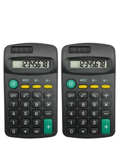 SYOSI Pocket Size Mini Calculators Handheld Angled 8-Digit Display Calculator Basic Standard Calculators Small Accounting Desktop Calculator for Office School and Home (2 Pieces)  - Image 1