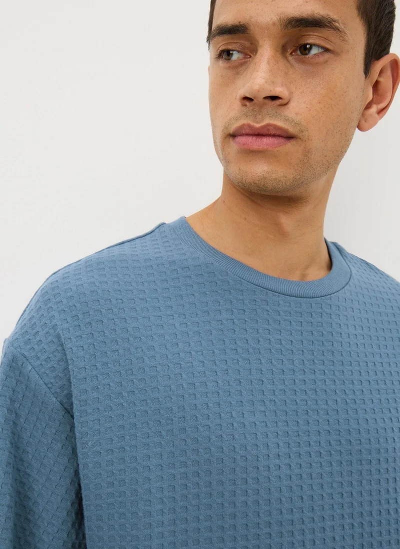 Matalan Blue Waffle Short Pyjama Set