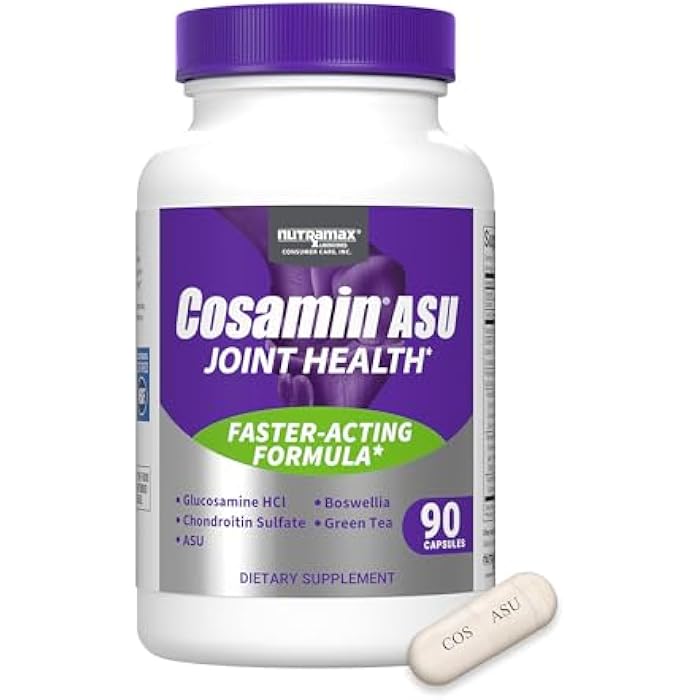 Nutramax Laboratories Cosamin Nutramax Laboratories ASU Joint Health Supplement with Glucosamine, Chondroitin & ASU for Adult Men & Women, Joint Supplement, 90 Capsules - Image 1