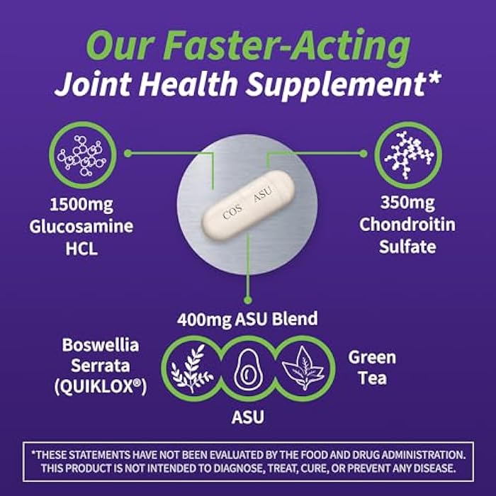 Nutramax Laboratories Cosamin Nutramax Laboratories ASU Joint Health Supplement with Glucosamine, Chondroitin & ASU for Adult Men & Women, Joint Supplement, 90 Capsules - Image 3