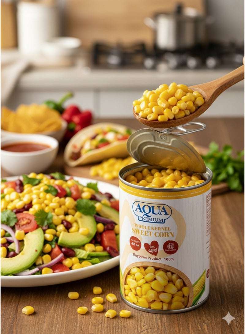 AQUA PREMIUM Sweet Corn easy open 400grams Pack of 4 - Image 4