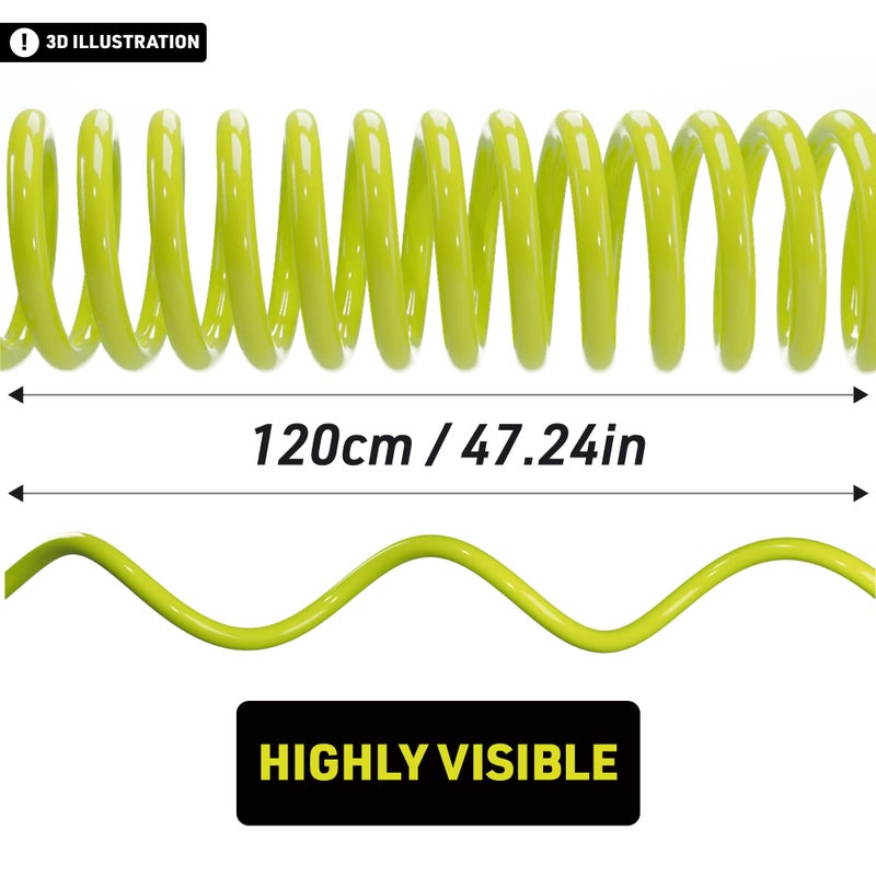 Urban URBAN 1.2M4 Cable Reminder Wound with Brake Ring, More Adaptable, Universal Reminder for Motorcycle Lock Disc Helmet Scooter Bike Scooter, Yellow  - Image 2