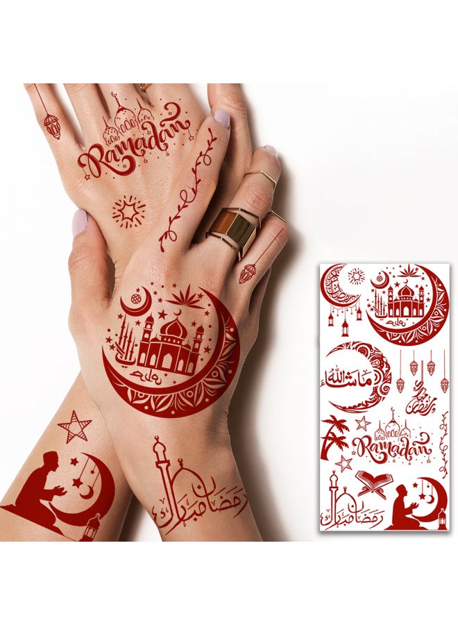 Mehendi Stickers Henna Mehendi stencil Tattoo Sticker for Hands Temporary Waterproof Mehndi Tattoo Body Art for Women & Girls - Image 1