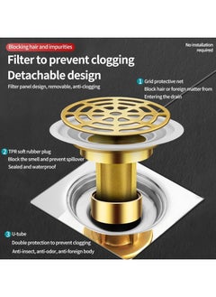 General Drain Defense Kit - 2 Piece Odor Resistant Floor Drain with Removable Filter Cover |Shower Drain Hair Catcher |Prevents Plumbing Clogs |Ideal for Drain Pipes ≥ 1.3’ Diameter  - Image 5
