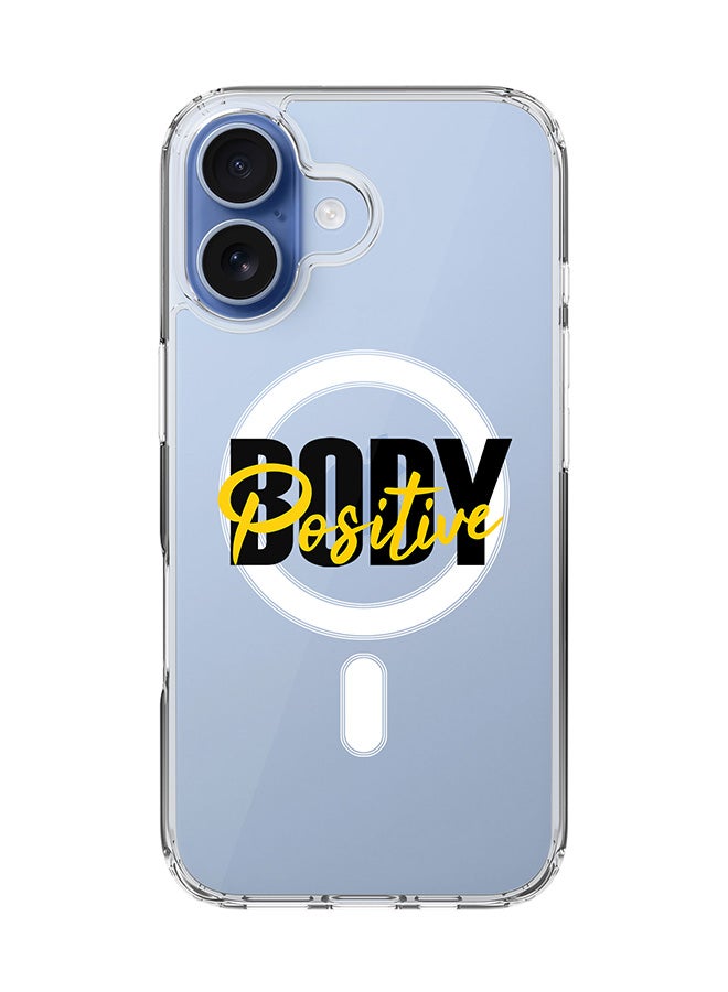 Stylizedd Classic Clear MagSafe Case for iPhone 17 , Hybrid Soft Case Flexible Edges Anti Drop TPU PC Gel Thin Transparent Cover [ Designed for iPhone 17 ] - Body Positive