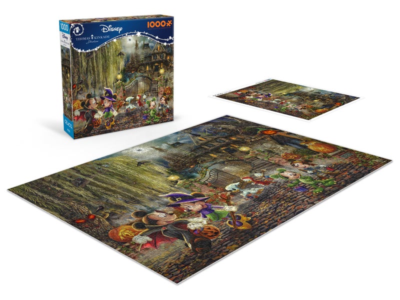 Ceaco - Thomas Kinkade - Disney - Mickey and Minnie Halloween Fun - 1000 Piece Jigsaw Puzzle - Image 4