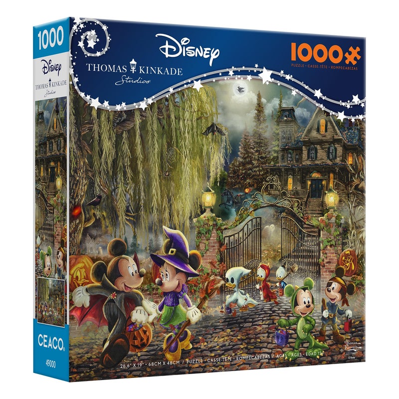 Ceaco - Thomas Kinkade - Disney - Mickey and Minnie Halloween Fun - 1000 Piece Jigsaw Puzzle - Image 3