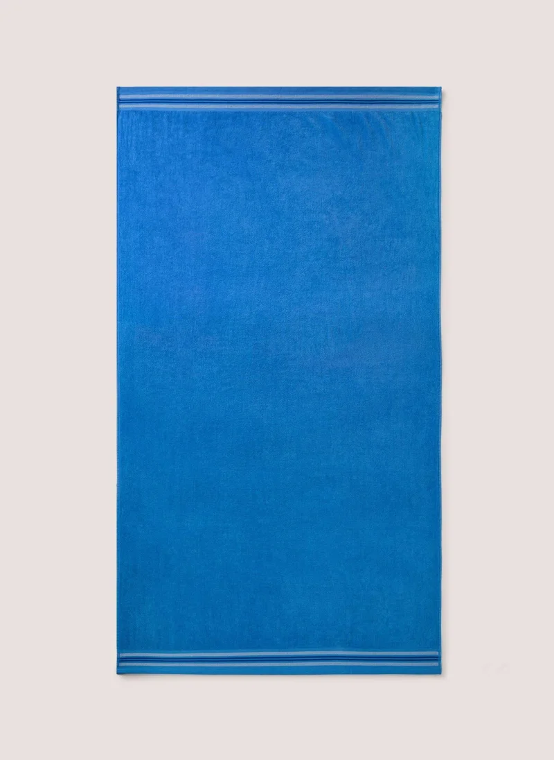 Matalan Blue Stripe Border Extra Large Beach Towel