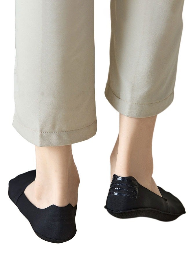HAWAWA 6 Pairs Mens No Show Socks Thin Silk Non Slip Low Cut Liner Socks Invisible for Flats Boat Loafers Boat White Black  - Image 5