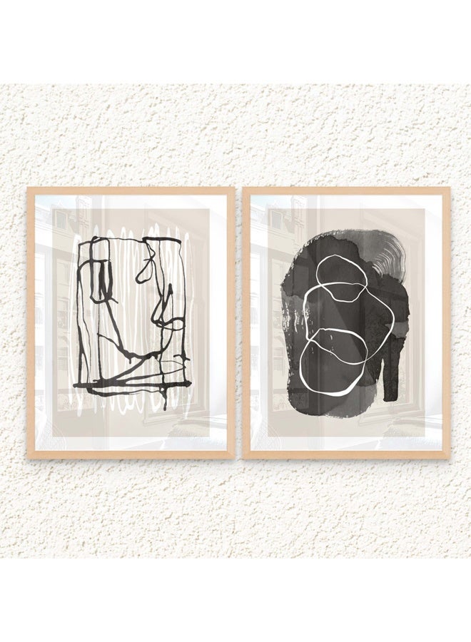 آرت دیکور  ديكور فني مؤطر طباعة صورة فنية جميلة لفن الحائط التجريدي الحديث عمل فني معاصر مطبوعات بسيطة ديكور حائط لغرفة المعيشة غرفة النوم المكتب - Image 1