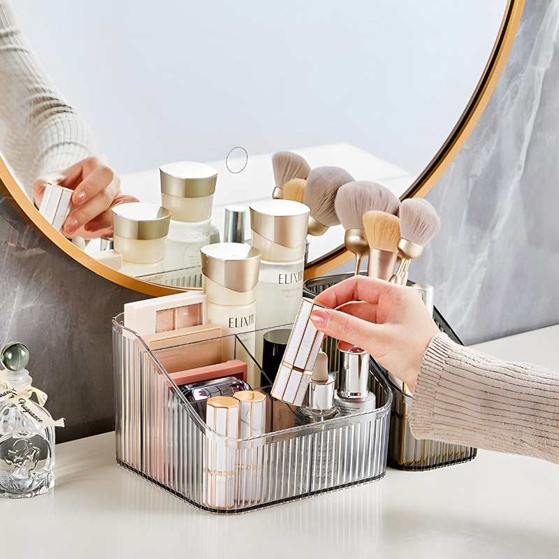 OSTEED CLOSE MAPTEP Organizer Makeup Brush Holder 8 Cups for Vanity Bathrate Confertop Organizer Vresser Organizer for Cosmetic Dispetic Skining Cups Perfume Stand Berfum - Image 2